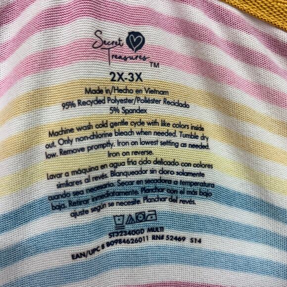 3X Secret Treasures Set of 3 Night Shirts Soft TShirt XXXL Rainbow Fun Colorful - Picture 10 of 10